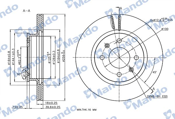 MANDO MBC030239 | Disk On (Ad) 09-16 Hı. i20 1.2 | 2 Adet