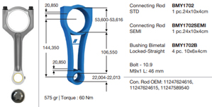 BMY 1702 | Piston Kolu BMW E65 E66 E67 / N20 N26 N53 N54 N55