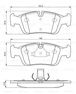 BOSCH 0986494015 | Ön Fren Balatası BMW E36 E46 3 Seri 91-05