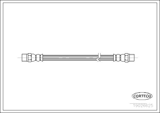 CORTECO 19026625 | Arka Fren Hortumu Mercedes W114 230 68- W107 W115 W126