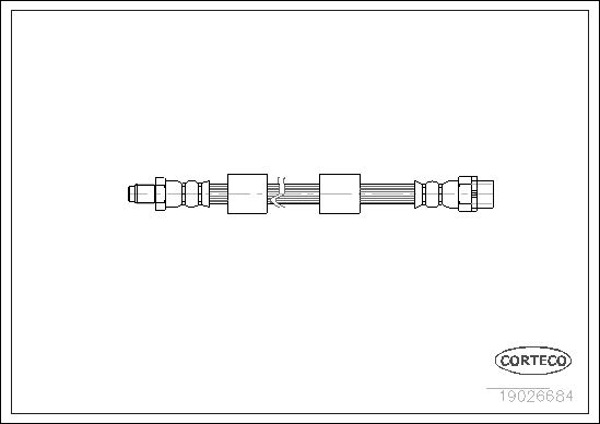 CORTECO 19026684 | Ön Fren Hortumu BMW E39 410 mm 96-03