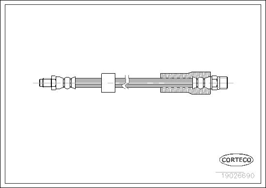 CORTECO 19026690 | Fren Hortumu Arka BMW E38 E39 275 mm