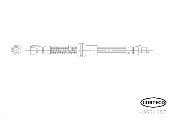 CORTECO 49374257 | Fren Hortumu Mercedes W204 S204 C207 07-16