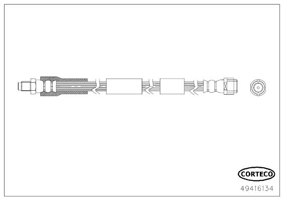 CORTECO 49416134 | Fren Hortumu Ön Mercedes W205 W213 A205 A238 14 -