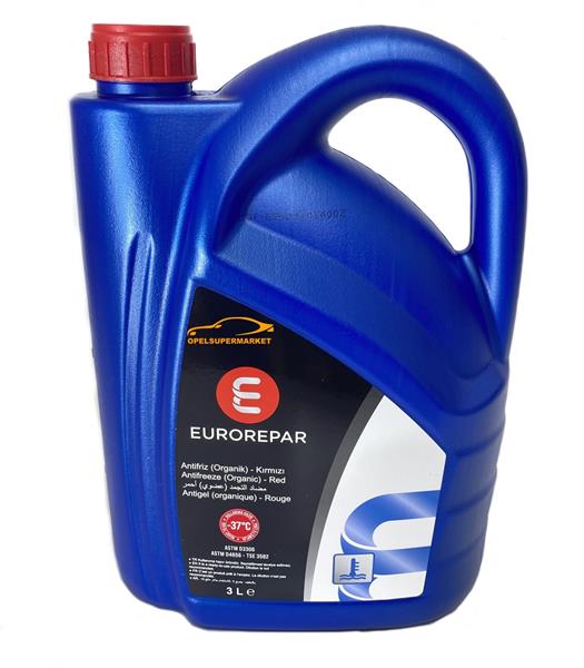 EUROREPAR 1691352580 | ERP Organik Kırmızı Antifriz (Yerli) 3 Litre -37°C Kullanıma Hazır | 4 Adet