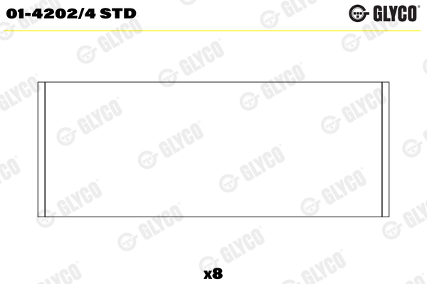 GLYCO 014202-4STD | Kol yatak Renault Kango/R19 1.9D F4R/F8Q/F9Q std