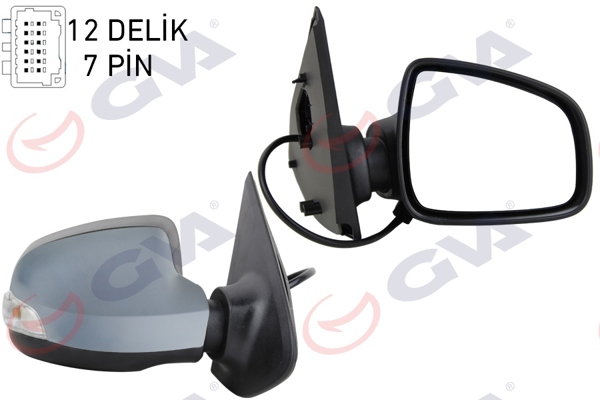GVA 1014260 | Dış Dikiz Aynası Sağ Symbol-Sandero 13 > Elektrikli Isıtmalı Sinyalli Astarlı Konveks 7 Fiş Vm-6129Ehpsr