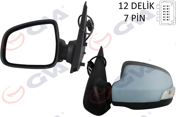 GVA 1014261 | Dış Dikiz Aynası Sol Symbol-Sandero 13 > Elektrikli Isıtmalı Sinyalli Astarlı Konveks 7 Fiş Vm-6129Ehpl