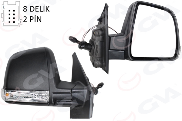 GVA 1029182 | Dış Dikiz Aynası Sağ Fiat Doblo 11 > Mekanik-Desenli-Sinyalli