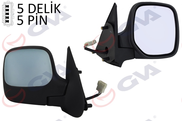 GVA 1045110 | Dış Dikiz Aynası Sağ Berlingo-Partner 97 > Elektrikli Isıtmalı Astarlı Konveks 5 Fiş Vm-118Ehpr