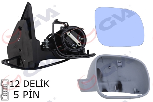 GVA 1075225 | Dış Dikiz Aynası Sağ Golf-Bora 98 > Elektrikli Astarlı Konveks 5 Fiş Vm-188R