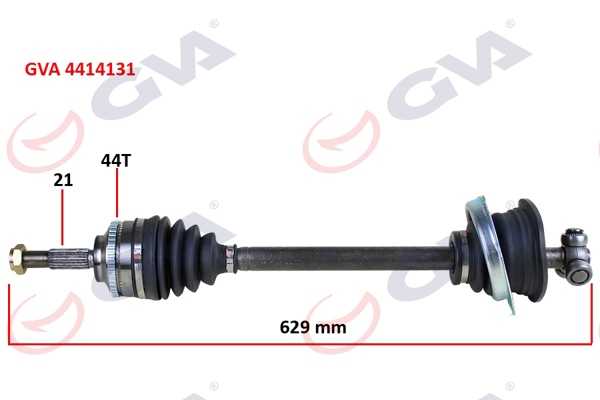 GVA 4414131 | Komple Aks Sol Clio II 1.5 DCI 98-05 ABS Li 44Diş 629mm Yaylı