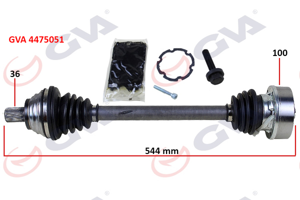 GVA 4475051 | Komple Aks Sol Golf 5 / 6-A3-Leon-Octavia 1.6 102 Hp Man. 544mm