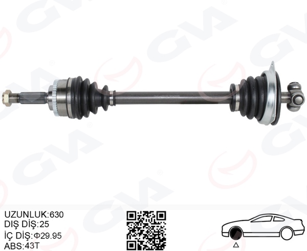 GVA 4499169 | Ön Aks Komple Sol Volvo S40 I 1.6-1.8 1.9Dı 1.6 99 > 04 V40 I 1.6-1.8 1.9Dı 1.6 99 > 04