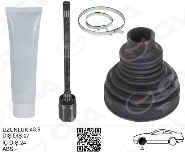 GVA 4499188 | Aks Mili Ön Sağ BMW X5 E70 X6 E71 E72 Şanzıman Tarafı Uzunluk-> 567.5mm