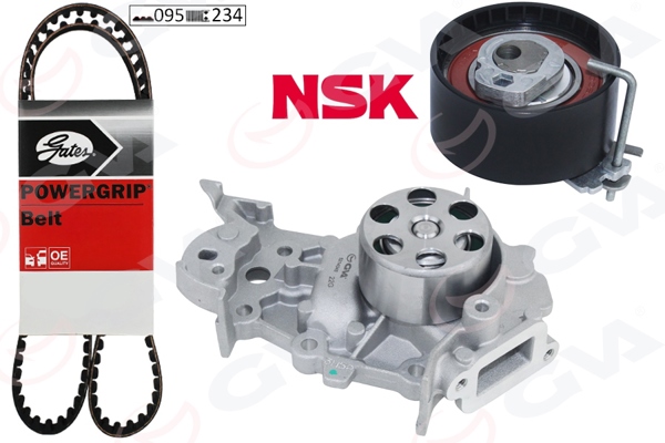 GVA 59WPK1425G | Devirdaimli Eksantrik Gergi Kiti 095X234 Renault Clio II 98 > 05 Clio III 05 > 12 Clio IV 12 > 19