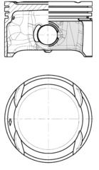 KOLBENSCHMIDT 40839600 | Piston 76,51 mm (Std) Polo / Ibiza / Fabia / A1 / Bud / Cgga / Cggb 1.4 16V