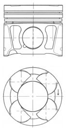 KOLBENSCHMIDT 41070600 | / Piston + Segman (Ad) Std Astra.J-Insignia 2.0D *A20dth* *83* / | 4 Adet