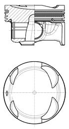 KOLBENSCHMIDT 41108600 | Piston 1,5 TSI Golf Passat Arteon 74.51mm Std