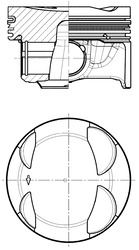 KOLBENSCHMIDT 41671600 | Piston Segman Std 74,50mm Golf VII VIII 17-Leon 17-Daca Dpba 1.5 TSI