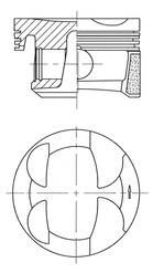 KOLBENSCHMIDT 41705620 | Piston Segman N12b16a / N16b16a 77,50 mm (0,50) R55 / R56 / R57 / R58 / R59 / R60 / R61