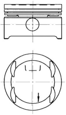 KOLBENSCHMIDT 94637600 | / Piston + Segman (Ad) Std Astra.F 1.6 16V *X16xel* *79* / | 4 Adet