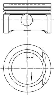 KOLBENSCHMIDT 94953600 | Piston + Segman Std. (M111.9, 90,91mm) W202 95-00 C208 00-02 W210 95-97 R170 96-00