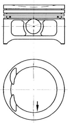 KOLBENSCHMIDT 97332620 | / Piston + Segman (Ad) 100 Vectra.B 2.0 16V *X20xev* *87* / | 4 Adet