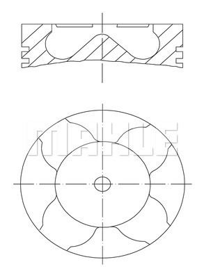 MAHLE 007PI00163002 | Piston+Segman 1.6 Multijet A16FDH 79.9 0.40 Linea Doblo Astra J Combo D