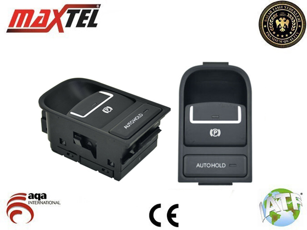 MAXTEL 16806227 | El Fren Düğmesi Siyah (Elektromekanık Park) Tiguan 12 > 18 Sharan Alhambra 11 > 15
