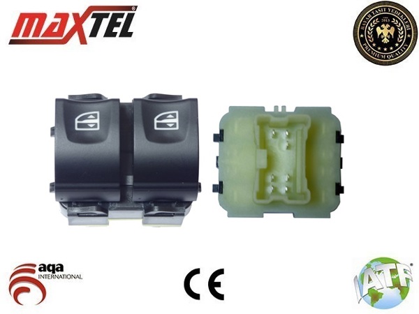 MAXTEL 18204044 | Cam Açma Kapama Anahtarı Ön Sol Çiftli Clio IV Symbol Captur Sandero