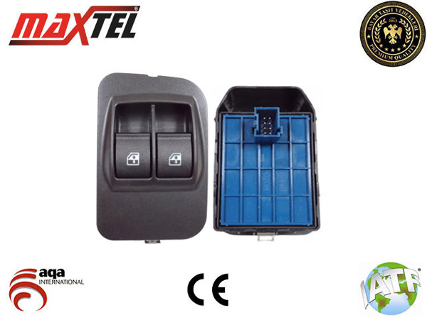 MAXTEL 18205039 | Cam Açma Anahtarı Sol Fiorino Bipper Nemo 08 > Doblo 10 > 8 Fişli Çiftli Mavi