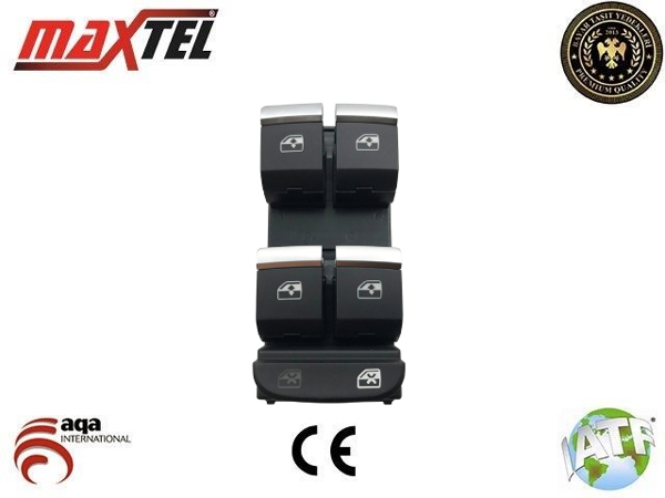 MAXTEL 18231121 | Cam Düğmesi Dörtlü (Krom) A3 09 > 13 Q7 10 > 15