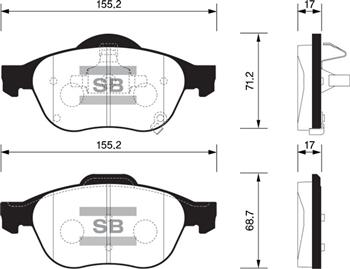 HI-Q SP1574 | Ön Fren Balata Toyota Avensis 2.0L 1Cdftv Cdt220 99-02 Arka Frenler Disk Tipi İse | 1 Adet