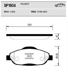 HI-Q SP1804 | Ön Balata P308 1.4 1.6 HDI 2.0 HDI 07 > P308 Sw 07 > P308 CC 1.6 HDI 09 > P3008 13 > 1.6 HDI-VTI
