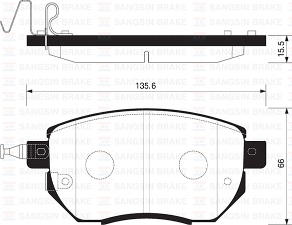 HI-Q SP2107 | Ön Fren Balata Nissan Murano 3.5L Vq35 Z50 03-08 / Infiniti Fx35 Fx45 02->