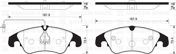 HI-Q SP2145 | Ön Balata Fişli Audi A4-A5-A6-A7-Q5 2008 >