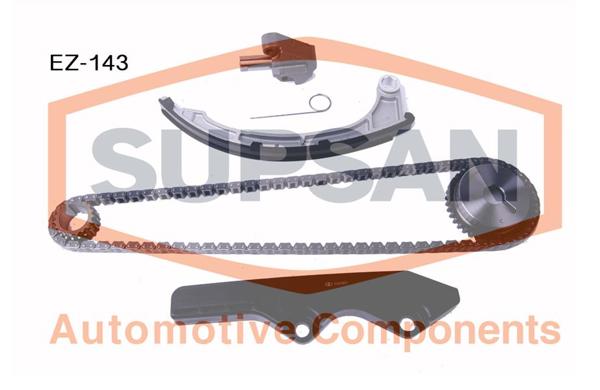 SUPSAN EZ-143 | Eksantrik Zincir Seti Micra K12 1.2/1.4 16V Note 1.4 Zincir 144 Bakla / 2 Adet Dişli 19 Ve 38 Diş