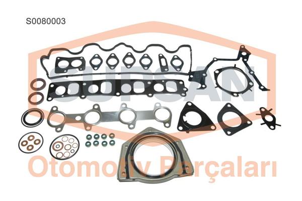 SUPSAN S0080003 | Motor Takım Contası (Full) Keçeli Silindir Kapaksız Doblo Marea 1.9 JTD / 1.9 Multijet