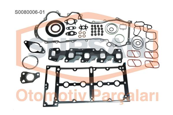 SUPSAN S0080006-01 | Conta Takımı Palio-Alb-Dbl-Lna-Fıo 1.3Mjt *Euro4* + Keçe + Subap Lastik-Skc