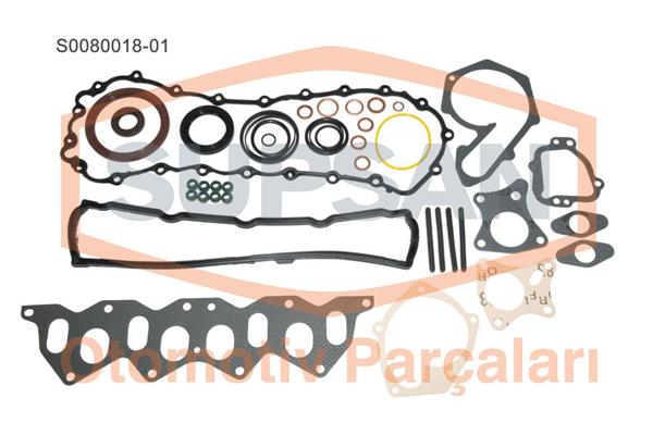 SUPSAN S0080018.01 | Motor Takım Contası (Keçeli) Silindir Kapaksız (Renault: Kangoo 1.9D F8q Em)