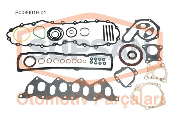 SUPSAN S0080019-01 | Motor Takım Contası (Keçeli) Silindir Kapaksız (Renault: Kangoo 1.9D F8q Ym)
