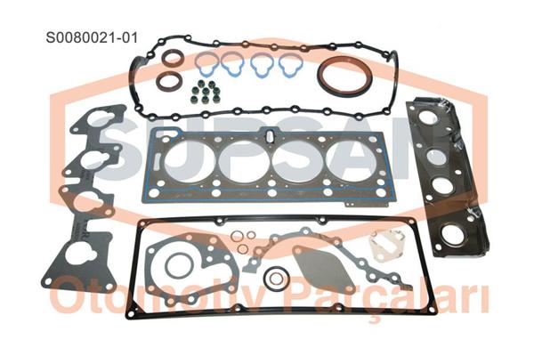SUPSAN S0080021-01 | S008002101 / Motor Takım Contası (Full) Keçeli Megane Clio Symbol 1.4/1.6 8V R19 1.4I Solenza