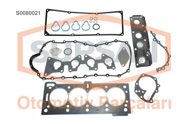 SUPSAN S0080021 | Motor Takım Contası (Keçesiz) Silindir Kapaklı (Renault: R19 1.4I Megane Clio Symbol 1.4 1.6 8V K7m)