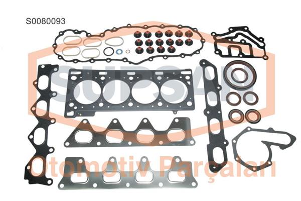 SUPSAN S0080093 | Tam Takım Contası Keçeli Subap Lastikli Silindir Kapak Contalı Megane Scenic Laguna Traffic 2.0 16V