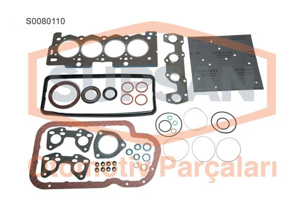 SUPSAN S0080110 | Conta Takımı 106-205-206-207-306-Saxo-C2-C3 1.4İ 8V *Tu3jp* + Keçe