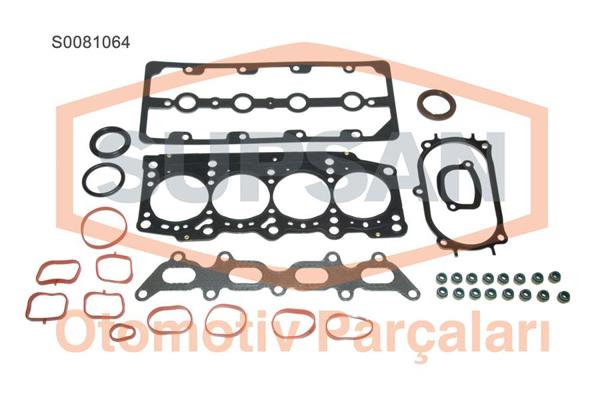 SUPSAN S0081064 | Üst Takım Conta Palio Grande Punto 1.2-1.4 16V Keçeli Skc 95Hp