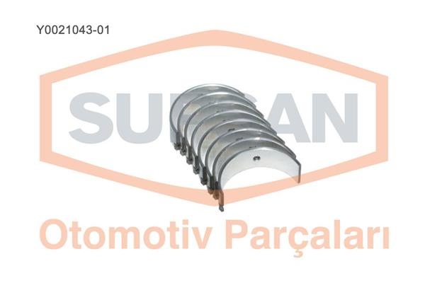 SUPSAN Y0021043-01 |  / Kol Yatak 0,25 Farklı (4 Çift Yatak) Corolla 1,3 12V (95 Model Karburatorlu)