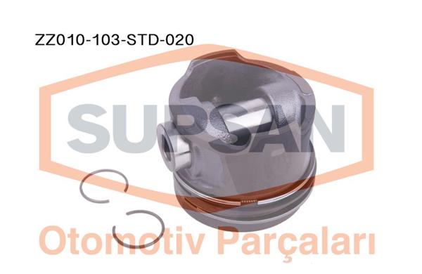 SUPSAN ZZ010-103-STD-020 | Piston + Segman (Adet) Std Megane.II 1.5 DCI 100Hp *76* (0.20mm Kısa) | 4 Adet