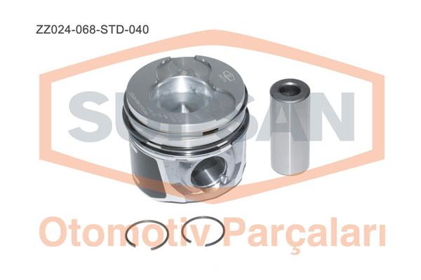 SUPSAN ZZ024-068-STD-040 | Piston Segman Std 206 307 C3 Fiesta V Fusion 1.4 HDI 1.4 TDCI | 4 Adet